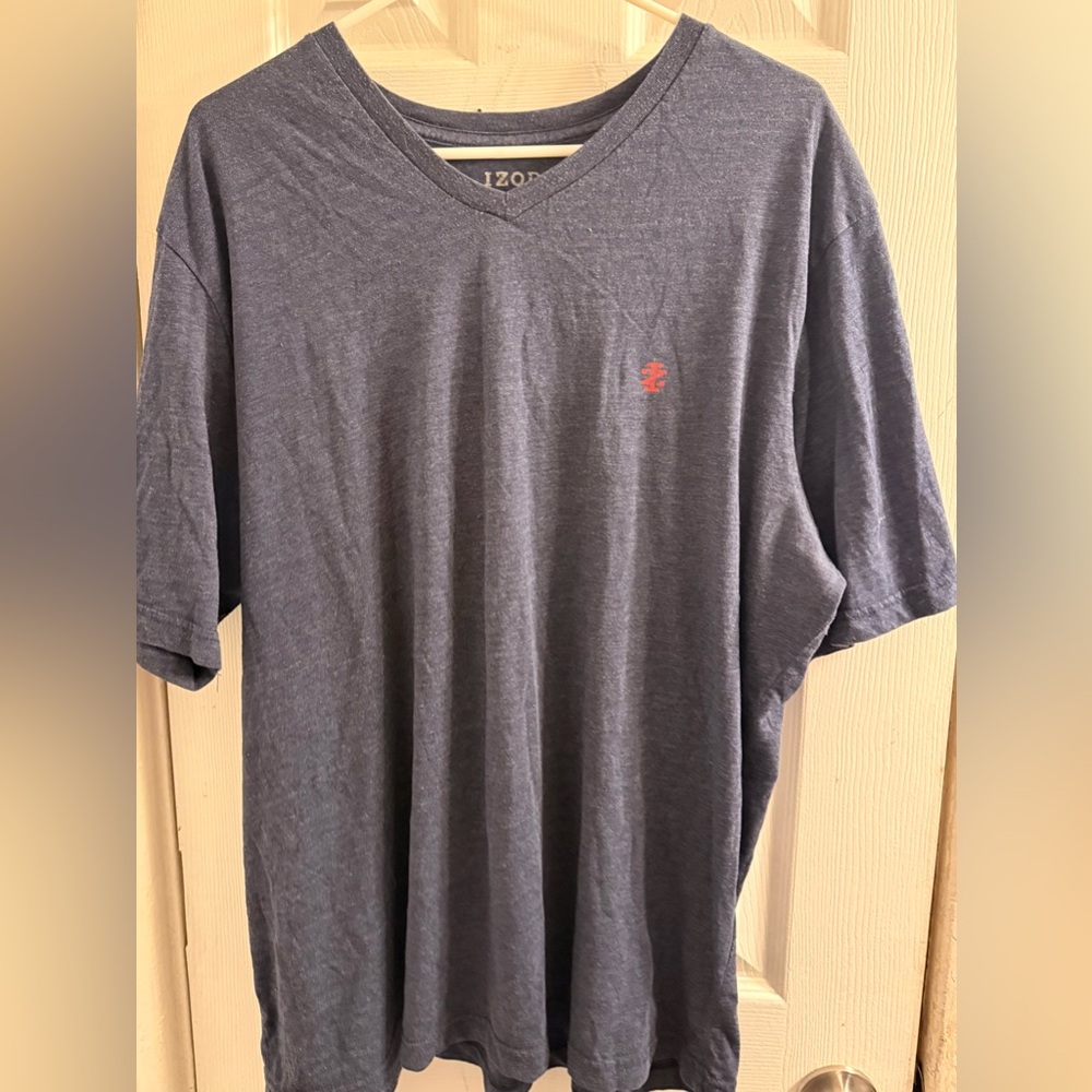 Izod Men's Heathered Navy Tee size 2XL